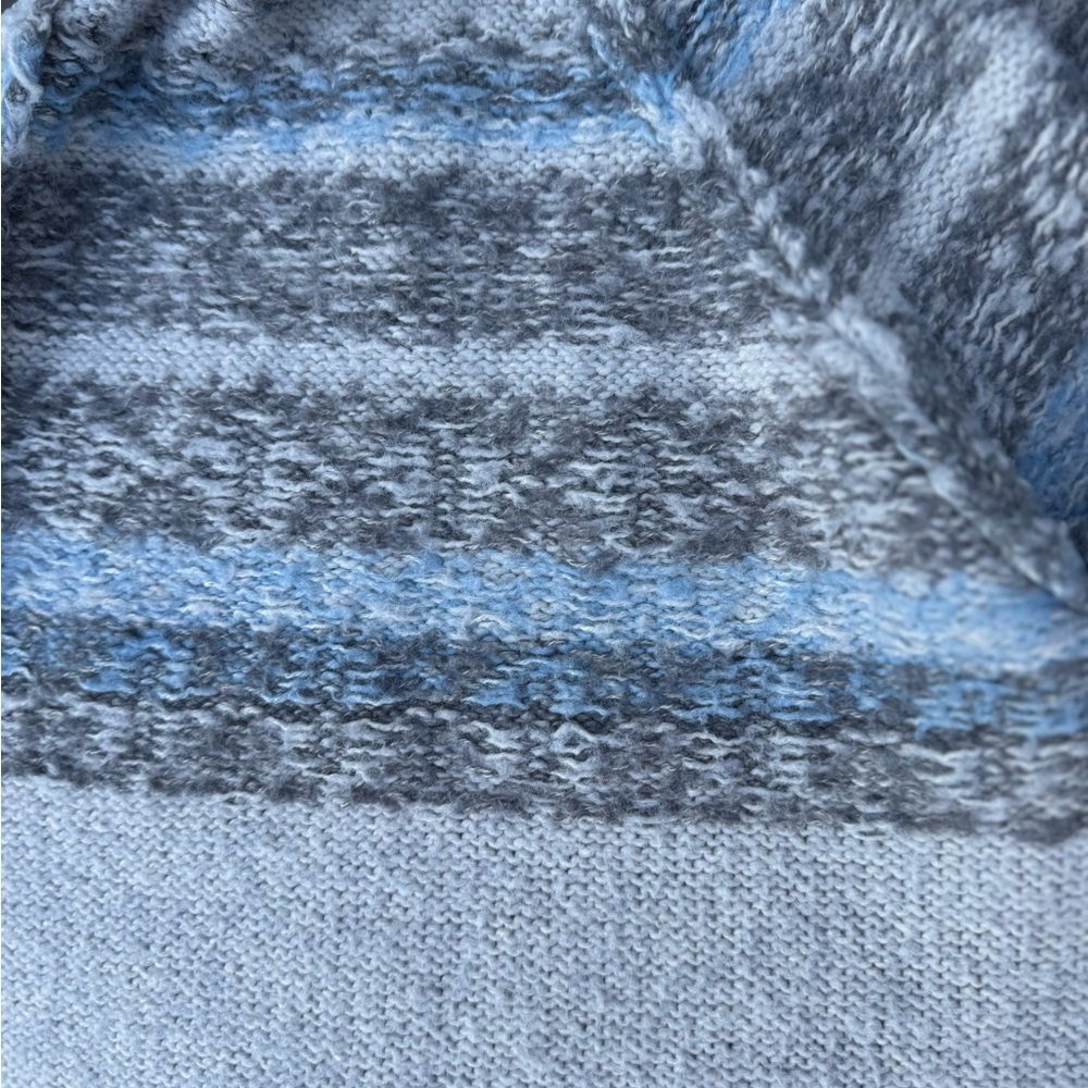 Lucky Brand Gray and Blue Fair Isle Women's Cardigan Sweater XL - Picture 14 of 16